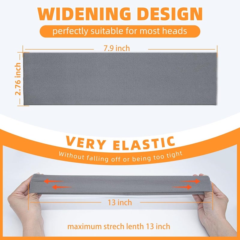 VANRUID 8PCS Summer-Exclusive Non Slip Sports Elastic Soft Running Fashion Headbands Absorb Sweat for Women & Men Working Out, Travel - Image 4